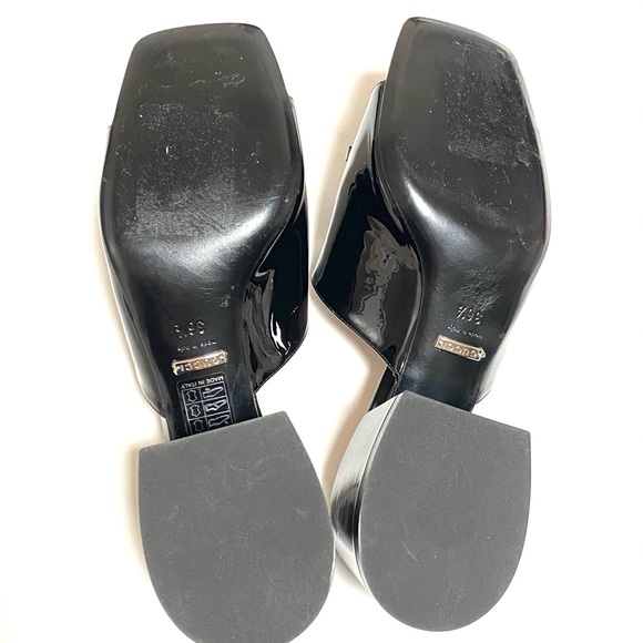 Gucci Patent leather mid-heel slides - Picture 5 of 8